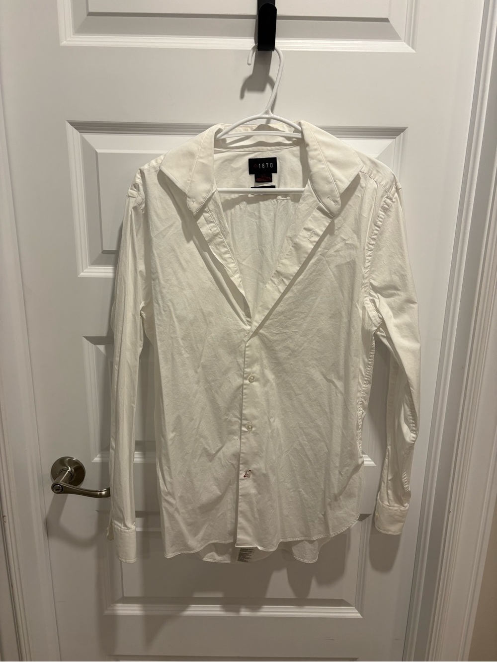 Men's White Dress Shirt - Classic Collared Button-Up